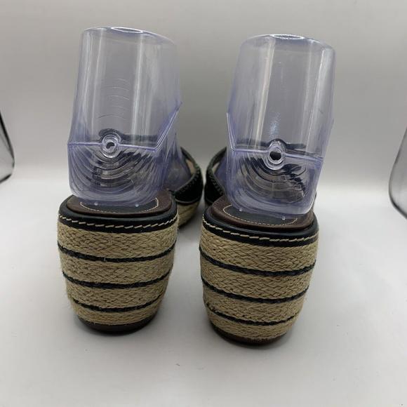 Clarks Artisan Women Black Espadrille Rope Wedge Sandal Shoe Size 7M - Picture 4 of 10